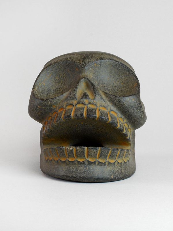Aztec Black Stone Skull