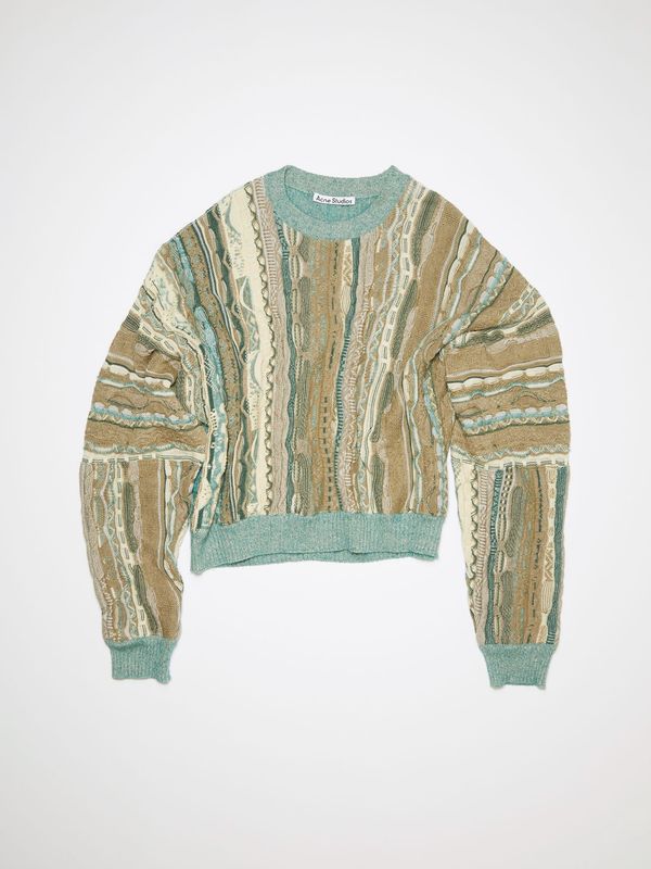 Acne Studios Military Striped Jacquard Knit Sweater